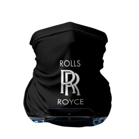 Бандана-труба 3D с принтом Rolls Royce phantom в Белгороде, 100% полиэстер, ткань с особыми свойствами — Activecool | плотность 150‒180 г/м2; хорошо тянется, но сохраняет форму | Тематика изображения на принте: luxury | phantom | rich | rolls royce | rr | авто | автомобили | бренд | известные | логотип | машина | надписи | огни | ролс ройс | роскошь | тень | фары | черный
