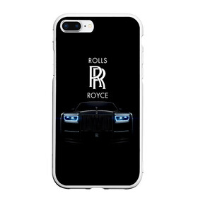 Чехол для iPhone 7Plus/8 Plus матовый с принтом Rolls Royce phantom в Белгороде, Силикон | Область печати: задняя сторона чехла, без боковых панелей | Тематика изображения на принте: luxury | phantom | rich | rolls royce | rr | авто | автомобили | бренд | известные | логотип | машина | надписи | огни | ролс ройс | роскошь | тень | фары | черный