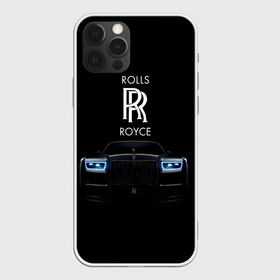 Чехол для iPhone 12 Pro с принтом Rolls Royce phantom в Белгороде, силикон | область печати: задняя сторона чехла, без боковых панелей | Тематика изображения на принте: luxury | phantom | rich | rolls royce | rr | авто | автомобили | бренд | известные | логотип | машина | надписи | огни | ролс ройс | роскошь | тень | фары | черный