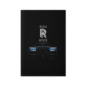 Обложка для паспорта матовая кожа с принтом Rolls Royce phantom в Белгороде, натуральная матовая кожа | размер 19,3 х 13,7 см; прозрачные пластиковые крепления | luxury | phantom | rich | rolls royce | rr | авто | автомобили | бренд | известные | логотип | машина | надписи | огни | ролс ройс | роскошь | тень | фары | черный