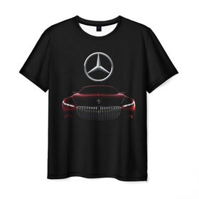 Мужская футболка 3D с принтом Мерседес Будущего в Белгороде, 100% полиэфир | прямой крой, круглый вырез горловины, длина до линии бедер | mercedes | марка | машины | мерседес
