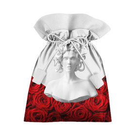 Подарочный 3D мешок с принтом Унисекс / Snake roses girl в Белгороде, 100% полиэстер | Размер: 29*39 см | букет | веты | красный | лепестки | модные | полосы | природа | растения | розочки | розы | сад | тренды | цвет | черный