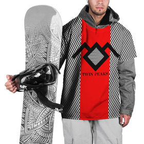 Накидка на куртку 3D с принтом Twin Peaks в Белгороде, 100% полиэстер |  | twin peaks | абстракция | арт | зигзаговые | лого | надпись | полосы | сериал | твин пикс | фильмы