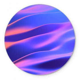 Коврик круглый с принтом Water Colors в Белгороде, резина и полиэстер | круглая форма, изображение наносится на всю лицевую часть | абстракция | вода.цветные | волны | краски | море | радужные | розовый | синий | фиолетовый | цвет | цвета | яркие