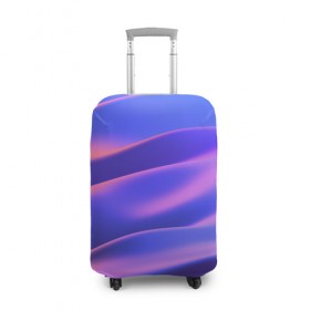 Чехол для чемодана 3D с принтом Water Colors в Белгороде, 86% полиэфир, 14% спандекс | двустороннее нанесение принта, прорези для ручек и колес | абстракция | вода.цветные | волны | краски | море | радужные | розовый | синий | фиолетовый | цвет | цвета | яркие