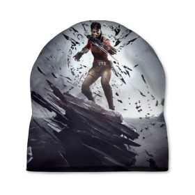 Шапка 3D с принтом dishonored death of the outsid в Белгороде, 100% полиэстер | универсальный размер, печать по всей поверхности изделия | billie | lurk | билли | лерк | чужой