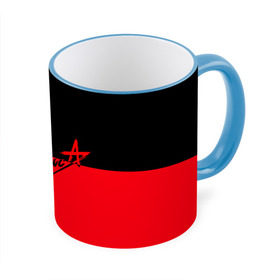 Кружка 3D с принтом Флаг группа Алиса в Белгороде, керамика | ёмкость 330 мл | алиса | группа | красный | рок | черный