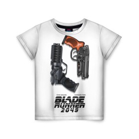 Детская футболка 3D с принтом Бегущий по лезвию 2049 в Белгороде, 100% гипоаллергенный полиэфир | прямой крой, круглый вырез горловины, длина до линии бедер, чуть спущенное плечо, ткань немного тянется | 2049 | blade runner | bladerunner