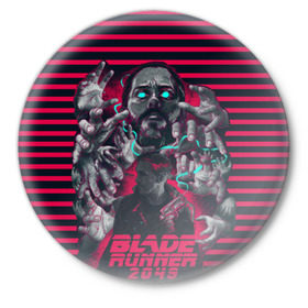 Значок с принтом Blade Runner 2049 в Белгороде,  металл | круглая форма, металлическая застежка в виде булавки | 2049 | blade runner | bladerunner