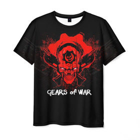 Мужская футболка 3D с принтом Gears of War в Белгороде, 100% полиэфир | прямой крой, круглый вырез горловины, длина до линии бедер | 