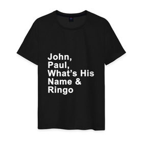 Мужская футболка хлопок с принтом George Harrison 3 в Белгороде, 100% хлопок | прямой крой, круглый вырез горловины, длина до линии бедер, слегка спущенное плечо. | Тематика изображения на принте: 