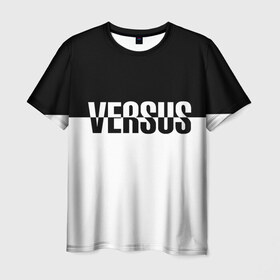 Мужская футболка 3D с принтом VERSUS в Белгороде, 100% полиэфир | прямой крой, круглый вырез горловины, длина до линии бедер | battle | hip hip | rap | versus | батл | версус | реп | хип хоп