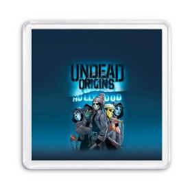 Магнит 55*55 с принтом Hollywood origins Undead в Белгороде, Пластик | Размер: 65*65 мм; Размер печати: 55*55 мм | charlie scene | danny | funny man | hollywood | j dog | johnny 3 tears | undead | альтернативный | андед | голивуд | голливудская | группа | кранккор | метал | нежить | ню | реп | рок | рэп | рэпкор