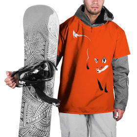 Накидка на куртку 3D с принтом Лисица в Белгороде, 100% полиэстер |  | зверь | лис | лиса | лисица | лисонька | рыжая | хищник