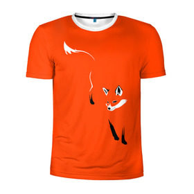Мужская футболка 3D спортивная с принтом Лисица в Белгороде, 100% полиэстер с улучшенными характеристиками | приталенный силуэт, круглая горловина, широкие плечи, сужается к линии бедра | Тематика изображения на принте: зверь | лис | лиса | лисица | лисонька | рыжая | хищник