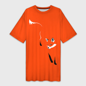 Платье-футболка 3D с принтом Лисица в Белгороде,  |  | зверь | лис | лиса | лисица | лисонька | рыжая | хищник