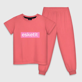 Детская пижама хлопок с принтом Esketit в Белгороде, 100% хлопок |  брюки и футболка прямого кроя, без карманов, на брюках мягкая резинка на поясе и по низу штанин
 | lets get it | lil pump | лил памп | эщкере