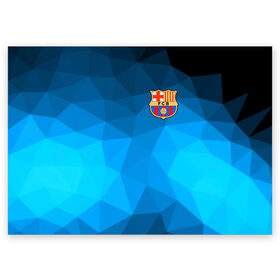 Поздравительная открытка с принтом FC Barcelona polygon 2018 в Белгороде, 100% бумага | плотность бумаги 280 г/м2, матовая, на обратной стороне линовка и место для марки
 | fc barcelona | мяч | спорт | футбол | чеппионат 