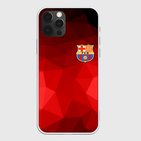 Чехол для iPhone 12 Pro Max с принтом FC Barcelona red polygon 2018 в Белгороде, Силикон |  | Тематика изображения на принте: fc barcelona | мяч | спорт | футбол | чеппионат