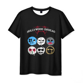 Мужская футболка 3D с принтом Hollywood Undead маски в Белгороде, 100% полиэфир | прямой крой, круглый вырез горловины, длина до линии бедер | charlie scene | danny | funny man | hollywood | j dog | johnny 3 tears | undead | альтернативный | андед | голивуд | голливудская | группа | кранккор | метал | нежить | ню | реп | рок | рэп | рэпкор
