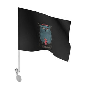 Флаг для автомобиля с принтом Филин Бегущий по лезвию в Белгороде, 100% полиэстер | Размер: 30*21 см | 2049 | blade runner | bladerunner