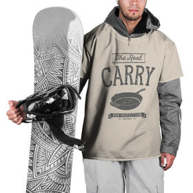 Накидка на куртку 3D с принтом The Real Carry - Pan Protectio в Белгороде, 100% полиэстер |  | Тематика изображения на принте: battlegrounds | playerunknowns | pubg | пубг | сковородка