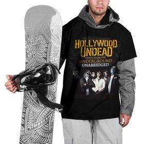 Накидка на куртку 3D с принтом Hollywood Undead Underground в Белгороде, 100% полиэстер |  | charlie scene | danny | funny man | hollywood | j dog | johnny 3 tears | undead | альтернативный | андед | голивуд | голливудская | группа | кранккор | метал | нежить | ню | реп | рок | рэп | рэпкор