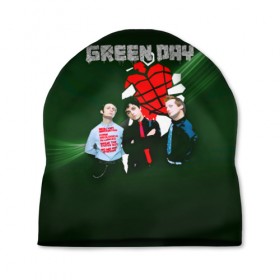 Шапка 3D с принтом Группа Green Day в Белгороде, 100% полиэстер | универсальный размер, печать по всей поверхности изделия | american idiot | green day | альтернативный | билли джо армстронг | грин дей | группа | зелёный день | майк дёрнт | музыка | надпись | панк | поп | поппанк | рок | тре кул