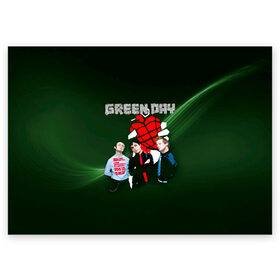 Поздравительная открытка с принтом Группа Green Day в Белгороде, 100% бумага | плотность бумаги 280 г/м2, матовая, на обратной стороне линовка и место для марки
 | Тематика изображения на принте: american idiot | green day | альтернативный | билли джо армстронг | грин дей | группа | зелёный день | майк дёрнт | музыка | надпись | панк | поп | поппанк | рок | тре кул