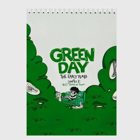 Скетчбук с принтом Монстр Green Day в Белгороде, 100% бумага
 | 48 листов, плотность листов — 100 г/м2, плотность картонной обложки — 250 г/м2. Листы скреплены сверху удобной пружинной спиралью | american idiot | green day | альтернативный | билли джо армстронг | грин дей | группа | зелёный день | майк дёрнт | музыка | надпись | панк | поп | поппанк | рок | тре кул