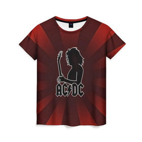 Женская футболка 3D с принтом Солист AC/DC в Белгороде, 100% полиэфир ( синтетическое хлопкоподобное полотно) | прямой крой, круглый вырез горловины, длина до линии бедер | ac dc | acdc | австралийская | альбом | ангус янг | блюз рок | гитара | головы | группа | крис слэйд | музыканты | надпись | певцы | рок | рок н ролл | стиви янг | хард рок | эксл роуз