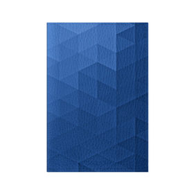 Обложка для паспорта матовая кожа с принтом trianse blue в Белгороде, натуральная матовая кожа | размер 19,3 х 13,7 см; прозрачные пластиковые крепления | Тематика изображения на принте: abstraction | абстракция | геометрия | грани | полигоны | сочетания | треугольники