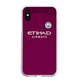 Чехол для iPhone XS Max матовый с принтом Манчестер Сити Форма Away 2018 в Белгороде, Силикон | Область печати: задняя сторона чехла, без боковых панелей | citi | city | cyty | manchester | siti | sity | англия | болельщик | горожане | гостевая | манчестер | сити | фанат | футбольная форма