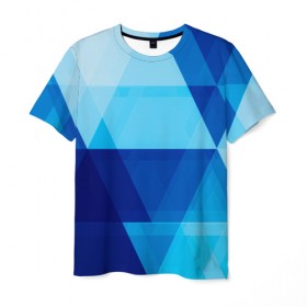 Мужская футболка 3D с принтом Абстрактная геометрия в Белгороде, 100% полиэфир | прямой крой, круглый вырез горловины, длина до линии бедер | pattern | абстракция | арт | геометрия | треугольник | узор | фигуры
