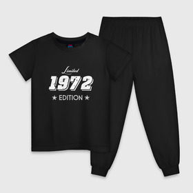 Детская пижама хлопок с принтом limited edition 1972 в Белгороде, 100% хлопок |  брюки и футболка прямого кроя, без карманов, на брюках мягкая резинка на поясе и по низу штанин
 | 1972 | день рождения | подарок | праздник