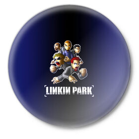 Значок с принтом Группа Linkin Park в Белгороде,  металл | круглая форма, металлическая застежка в виде булавки | 