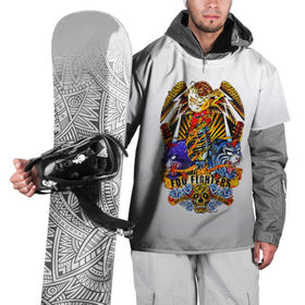 Накидка на куртку 3D с принтом Foo Fighters, орел и тигры в Белгороде, 100% полиэстер |  | Тематика изображения на принте: 