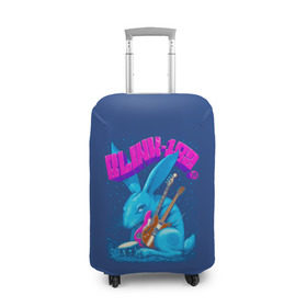 Чехол для чемодана 3D с принтом Заяц Blink-182 в Белгороде, 86% полиэфир, 14% спандекс | двустороннее нанесение принта, прорези для ручек и колес | 