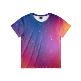 Детская футболка 3D с принтом Космическая абстракция в Белгороде, 100% гипоаллергенный полиэфир | прямой крой, круглый вырез горловины, длина до линии бедер, чуть спущенное плечо, ткань немного тянется | pattern | абстракция | арт | вселенная | звезды | космос | узор
