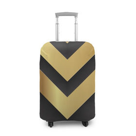 Чехол для чемодана 3D с принтом Golden arrows в Белгороде, 86% полиэфир, 14% спандекс | двустороннее нанесение принта, прорези для ручек и колес | arrow | gold | golden | золотой | стрела | текстура