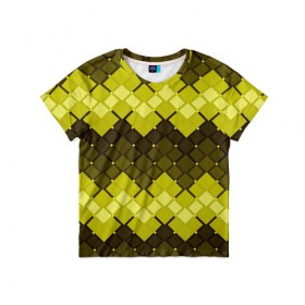 Детская футболка 3D с принтом Движение волн в Белгороде, 100% гипоаллергенный полиэфир | прямой крой, круглый вырез горловины, длина до линии бедер, чуть спущенное плечо, ткань немного тянется | геометрия | квадрат | текстура
