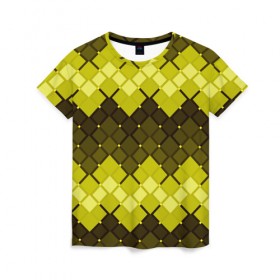 Женская футболка 3D с принтом Движение волн в Белгороде, 100% полиэфир ( синтетическое хлопкоподобное полотно) | прямой крой, круглый вырез горловины, длина до линии бедер | геометрия | квадрат | текстура