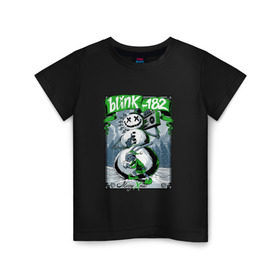 Детская футболка хлопок с принтом С Рождеством, Blink-182 в Белгороде, 100% хлопок | круглый вырез горловины, полуприлегающий силуэт, длина до линии бедер | Тематика изображения на принте: 