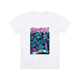 Детская футболка хлопок с принтом Заяц Blink-182 в Белгороде, 100% хлопок | круглый вырез горловины, полуприлегающий силуэт, длина до линии бедер | Тематика изображения на принте: 