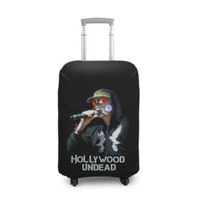 Чехол для чемодана 3D с принтом J-Dog группа Hollywood Undead в Белгороде, 86% полиэфир, 14% спандекс | двустороннее нанесение принта, прорези для ручек и колес | 