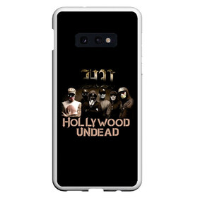 Чехол для Samsung S10E с принтом Группа Hollywood Undead в Белгороде, Силикон | Область печати: задняя сторона чехла, без боковых панелей | charlie scene | danny | funny man | hollywood | j dog | johnny 3 tears | undead | альтернативный | андед | голивуд | голливудская | группа | кранккор | метал | нежить | ню | реп | рок | рэп | рэпкор