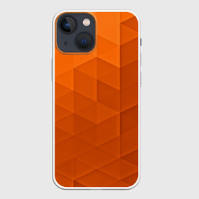 Чехол для iPhone 13 mini с принтом Orange abstraction в Белгороде,  |  | abstraction | geometry | polygon | абстракция | геометрия | грань | краски | кубик | кубики | линии | мозаика | полигоны | ребро | текстура | узор