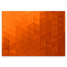 Поздравительная открытка с принтом Orange abstraction в Белгороде, 100% бумага | плотность бумаги 280 г/м2, матовая, на обратной стороне линовка и место для марки
 | abstraction | geometry | polygon | абстракция | геометрия | грань | краски | кубик | кубики | линии | мозаика | полигоны | ребро | текстура | узор