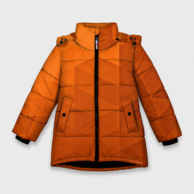 Зимняя куртка для девочек 3D с принтом Orange abstraction в Белгороде, ткань верха — 100% полиэстер; подклад — 100% полиэстер, утеплитель — 100% полиэстер. | длина ниже бедра, удлиненная спинка, воротник стойка и отстегивающийся капюшон. Есть боковые карманы с листочкой на кнопках, утяжки по низу изделия и внутренний карман на молнии. 

Предусмотрены светоотражающий принт на спинке, радужный светоотражающий элемент на пуллере молнии и на резинке для утяжки. | abstraction | geometry | polygon | абстракция | геометрия | грань | краски | кубик | кубики | линии | мозаика | полигоны | ребро | текстура | узор