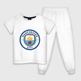 Детская пижама хлопок с принтом Manchester City в Белгороде, 100% хлопок |  брюки и футболка прямого кроя, без карманов, на брюках мягкая резинка на поясе и по низу штанин
 | citi | city | manchester | siti | англия | болельщик | горожане | гостевая | манчестер | сити | фанат | форма | футбольная